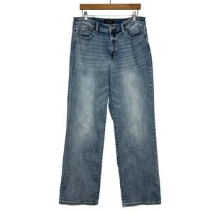 Judy Blue Straight Fit Jeans Size 15/32 High Rise Light Wash Stretch Denim